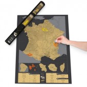 Carte de France Luxe  gratter, décorative et éducative