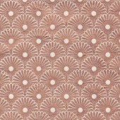 Dtail feuille papier lokta motif fleurs cuivre fait main au Npal - Papiers de Atelier Chez Soi