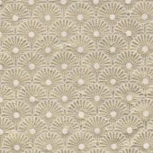 Dtail feuille papier lokta motif fleurs dore fait main au Npal - Papiers de Atelier Chez Soi