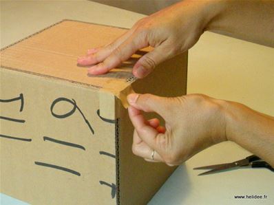 Tuto DIY Fiche pour fabriquer boite en carton - kraftage angle 2