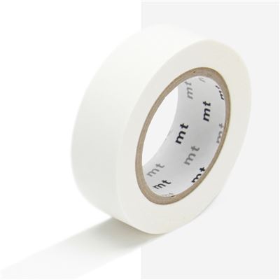 Masking Tape Uni Blanc Mat Rouleau 15mm x 7m