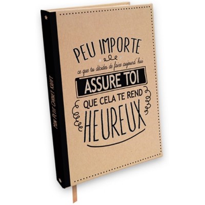 Carnet kraft à lignes Peu importe ce que tu décides de faire Kiub