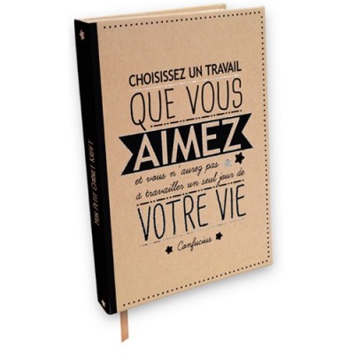 Carnet kraft à lignes Un travail que vous aimez Kiub