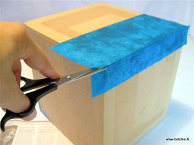 Tuto DIY Fiche pour fabriquer boite en carton - décoration collage papier