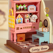 Mini-Kit Maquette Bois Maison miniature Salle de Jeu Lovely Room 7x7x9 cm DS027 Rolife