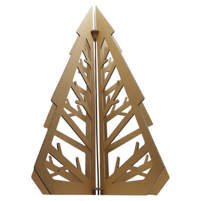 Grand Sapin en carton ondulé brun 114 cm