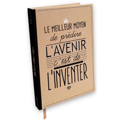 Carnet kraft à lignes Prédire l'avenir c'est l'inventer Kiub