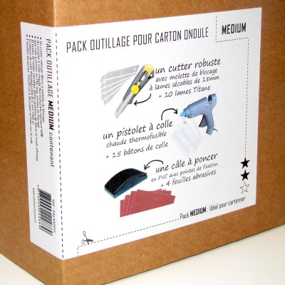 Lot d'outils pour carton ondulé - pack outillage medium