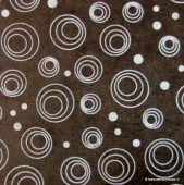 feuille papier népalais lokta marron cercles blancs, détail