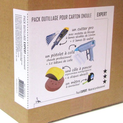 Lot d'outils pour carton ondulé - pack outillage expert pour professionnels