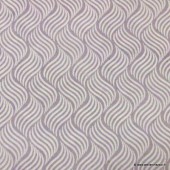 Feuille de papier népalais lokta motif river blanc sur parme - detail