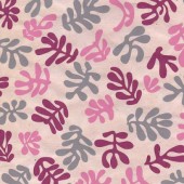 Détail feuille papier lokta motif algues roses fait main au Népal - Papiers de Atelier Chez Soi