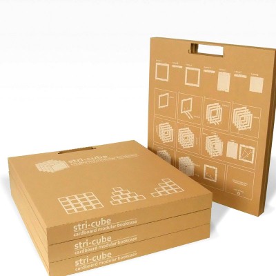 Kit meuble en carton facile à construire - Module Stricube - emballage