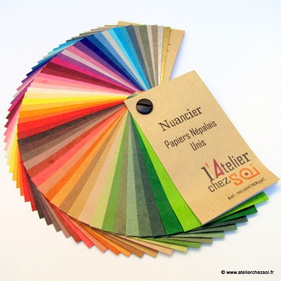 Nuancier 52 couleurs papier npalais lokta