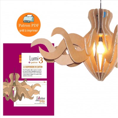 Patron pdf luminaire en carton baroque Atelier Chez Soi