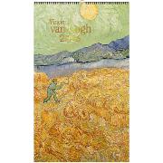 Calendrier mural Luxe 2026 Van Gogh 12 illustrations 12 mois Doré Or chaud 29X49 cm Ed Desastre