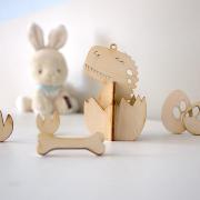Kit de Construction Bébé Dino Féroce Les P'tits Bidules en Bois Agent Paper