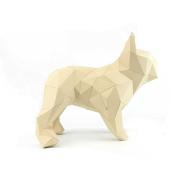 Kit de pliage Prédécoupé Bouledogue Français Beige 30x19x36 Agent Paper