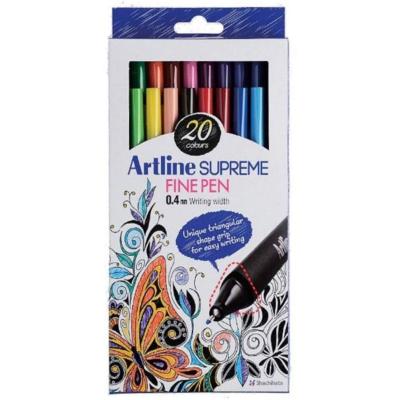 Feutres Fins Finepen 0.4mm Pochette 20 couleurs Artline Supreme