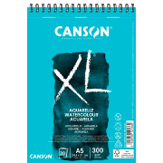 Album Canson XL Aquarelle A5 300g 20fl 15x21cm Spirale Grain Fin