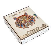 Puzzle en Bois Tigre Captivant 105 pièces 24x22 cm XS Coffret bois Creatif Wood