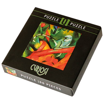 Mini-Puzzle Q Casse-tête Art 69 pièces Singe Franz Marc 12.5x12.5 cm Curiosi