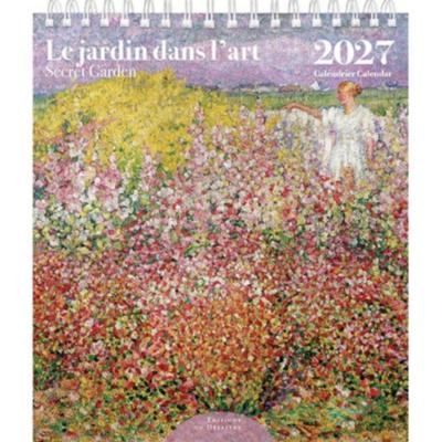 Mini-Calendrier Chevalet 2027 Le Jardin dans l'Art 12 illustrations 14X16 cm Ed du Désastre