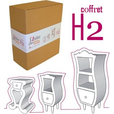 Coffret d'apprentissage h2 - créer ses meubles en carton - hemma hadèle