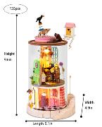 Kit Maison miniature Voisin isolé Maquette Tube à fabriquer H 18 cm DS003