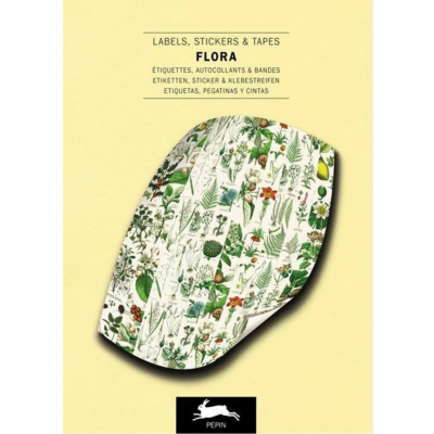 Livre d'Etiquettes et Autocollants Flora 32 feuilles 17x24 cm Pepin Press