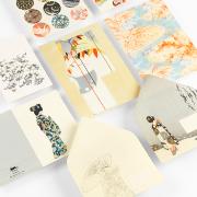 Set de Correspondance Kimono 40 feuil 20 env 8 cartes et 25 stickers Pepin Press