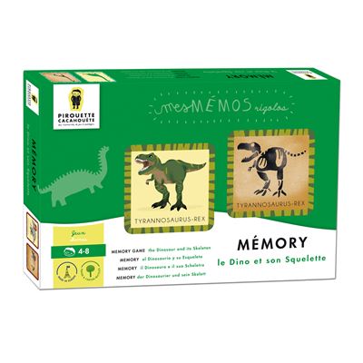 Jeu de Mémory Le Dinosaure et son Squelette 20 paires