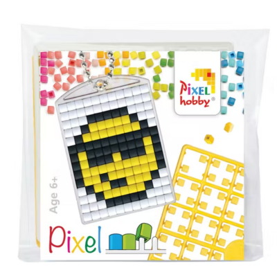 Kit Porte-Clés en Pixels Smiley Lunettes à créer 3 x 4 cm Pixel Hobby