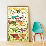 Poster Géant Découverte Dinosaures 32 Stickers 5à10 ans Poppik