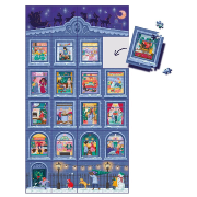 Calendrier de l'Avent Noël à Travers Les Fenêtres 24 Puzzles 50 pièces Professor Puzzle