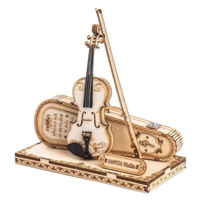 Maquette Bois Musique Violon 15 cm Puzzle 3D de 62 pièces TG604K Rolife