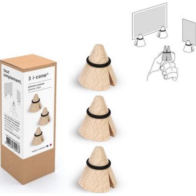 Pince Photo et Memo i-cone Noir Bois Lot de 3 Tout simplement