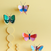 Insecte Papillon Vert Fern Striped en carton 16 cm Décoration 3D Studioroof