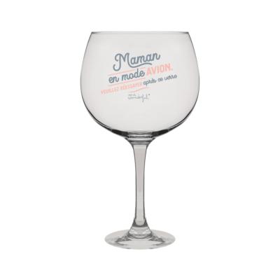 Verre Ballon Maman en mode Avion Verre à pied 70cl Mr Wonderful