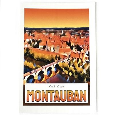 Carte postale Montauban Pont Vieux 10x15cm Collection 1 Hélidée
