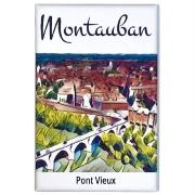 Magnet Montauban Pont Vieux Aimant Rectangle 45x68 mm Collection 2 Hélidée