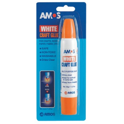Tube de colle blanche 36 g Amos - Momot