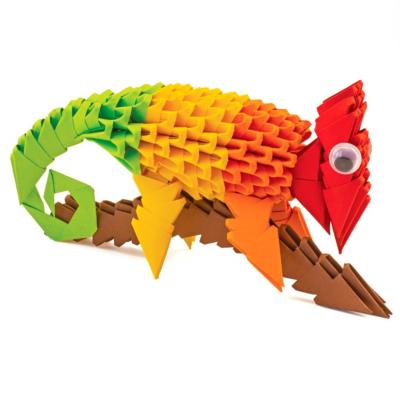 Kit pliage Origami 3D Caméléon Taille S 265 pièces Créagami