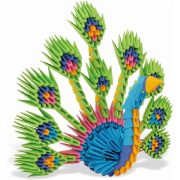 Kit pliage Origami 3D Paon Taille L 502 pièces Créagami