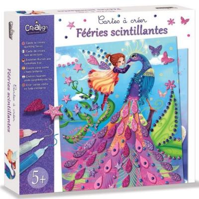 Coffret Cartes à créer Fééries scintillantes 6 cartes Crealign