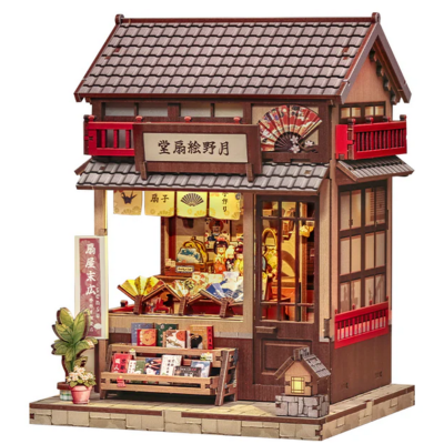 Kit Maquette Boutique Japonaise Eventails Tsukino Eogi Dou 14x14x19 cm CWGC216 Cutebee