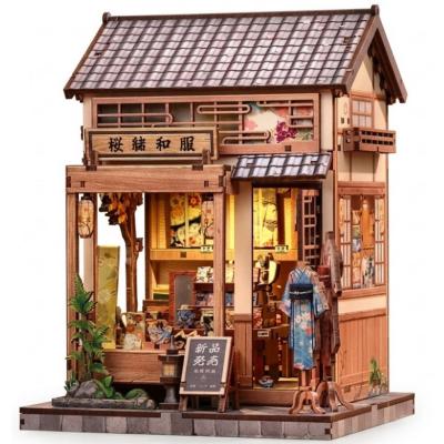 Kit Maquette Boutique Japonaise Kimonos Sakura 14x13x19 cm CWGC223 Cutebee