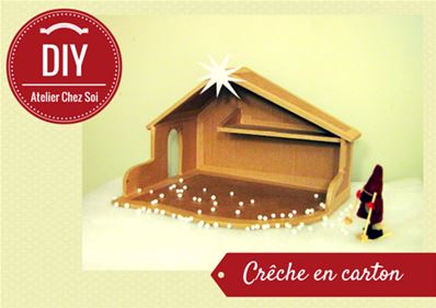 Tutoriel fabrication crèche en carton