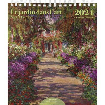 Mini-Calendrier Chevalet 2024 Le Jardin dans l'Art 12 illustrations 14X16 cm Ed du Désastre