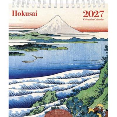Mini-Calendrier Chevalet 2027 Hokusai 12 illustrations 14X16 cm Ed du Désastre